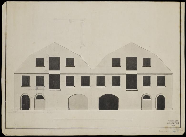 Elevation of building over Coal Yard, Metal Mills, Portsmouth