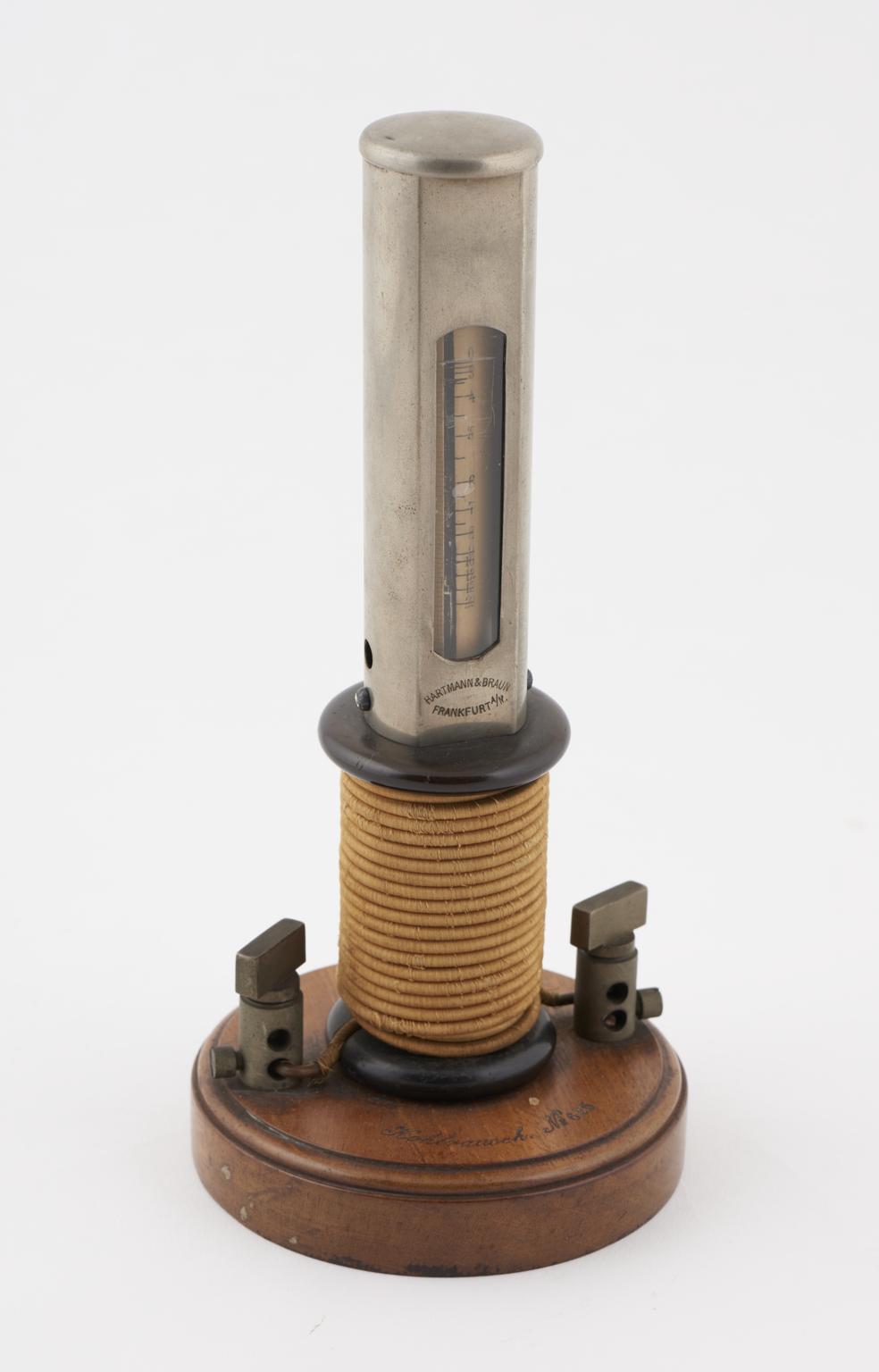 Voltmeter and ammeter indicating the direct pull of a solenoid and tubular core