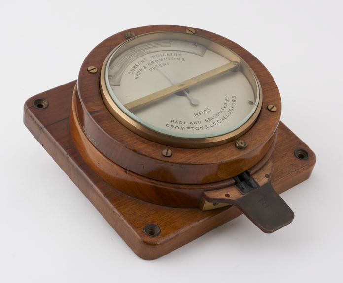 Current indicator with slip connections, Crompton and Kapp, 1883