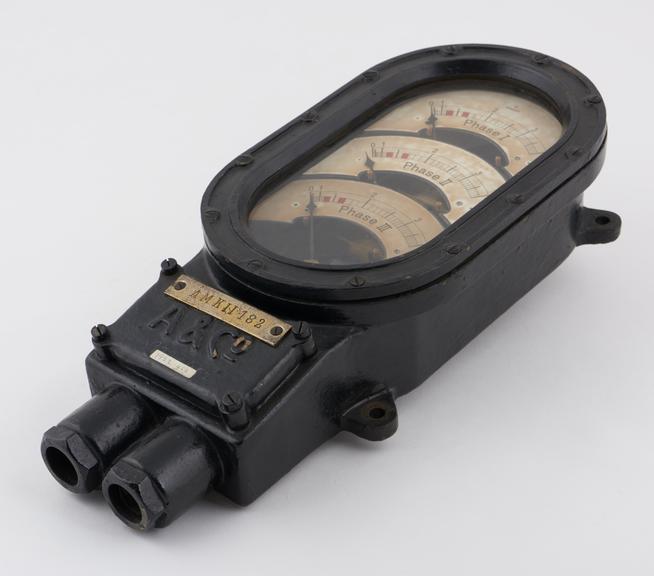 3-phase ammeter, A.M.K. II 182, by A and Co. (German)