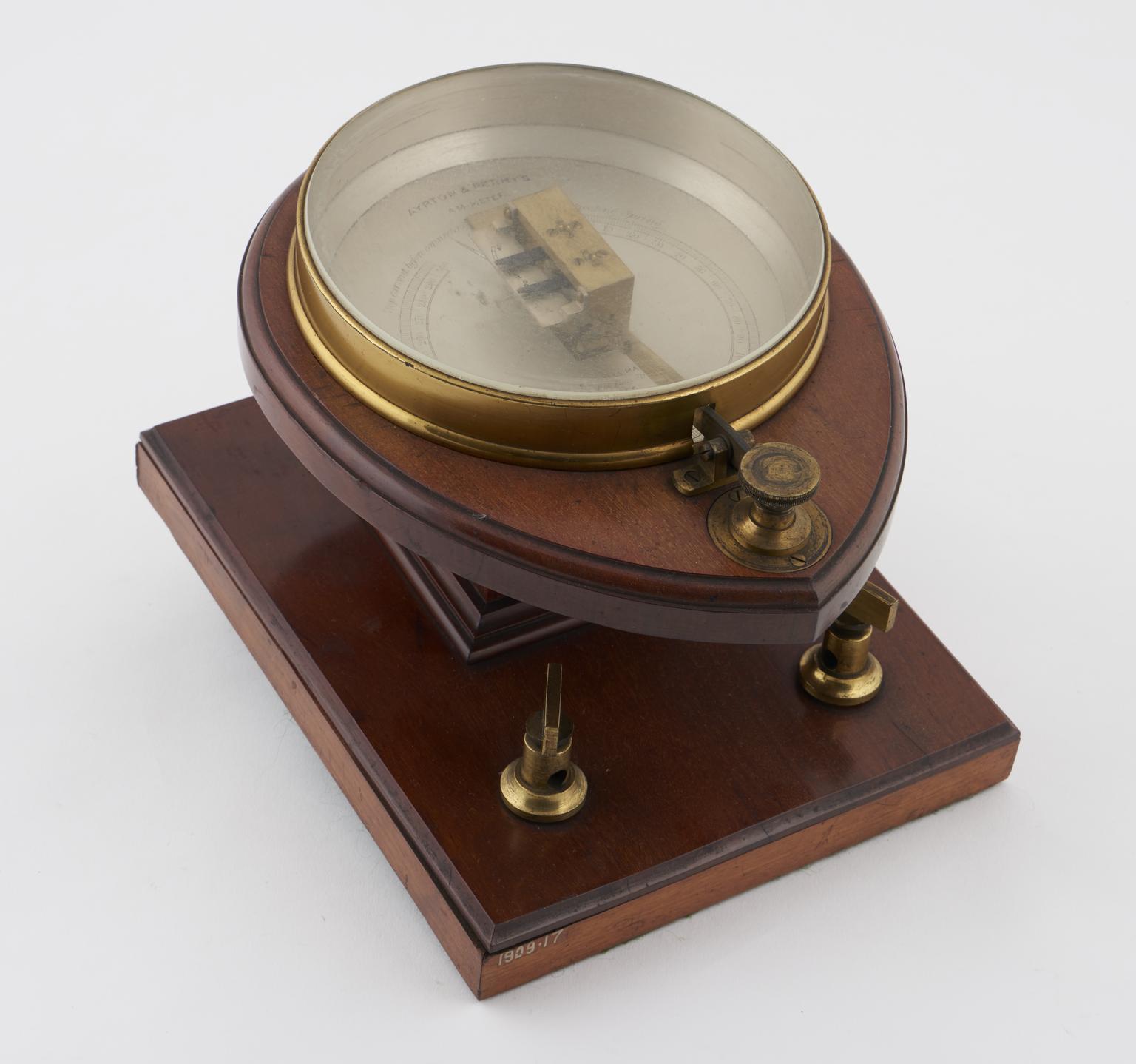 Wheel and pinion ammeter with setting up springs for sensitiveness over ...