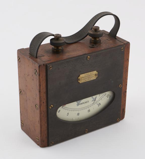 Crompton portable ammeter no.9614 - c.1899, 0 - 25amps