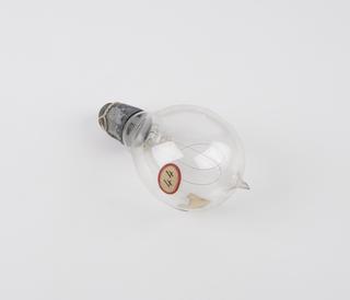One of eighty-six early incandescent lamps. Carbon filament lamp