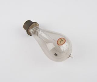 One of eighty-six early incandescent lamps. Carbon filament lamp