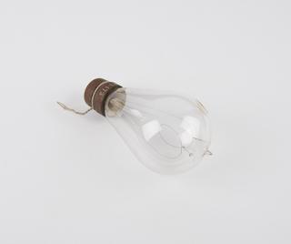One of eighty-six early incandescent lamps. Carbon filament lamp