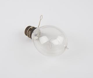 One of eighty-six early incandescent lamps. Carbon filamentlamp