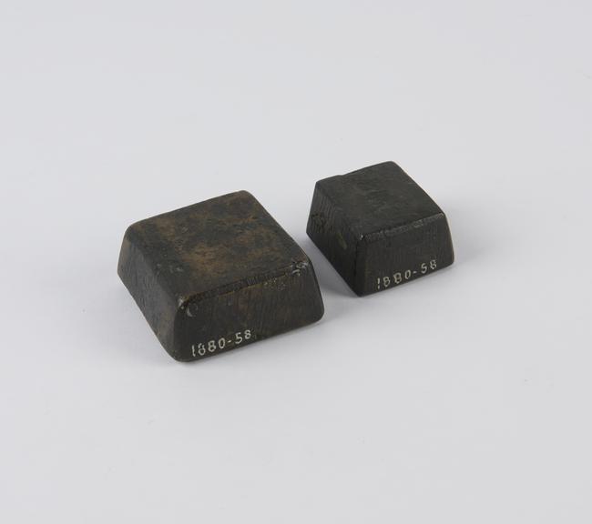 One of five Norwegian weights stamped:- 1 pund, 1/2 pund