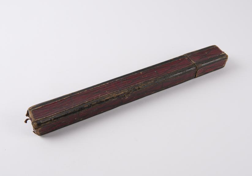 Tooled leather case for Leadbetter slide rule