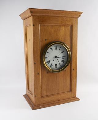 Clock in wooden case