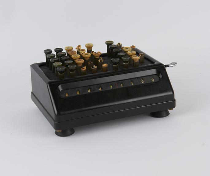 Plus Rapid adding machine, standard farthings model