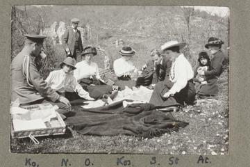 A picnic at the river Bzib about 40 versts from Gagri