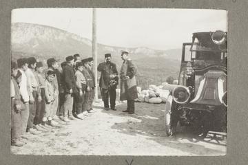 Kokkos: Prince Youssoupoff is welcomed with bread and salt at the entrance to the village