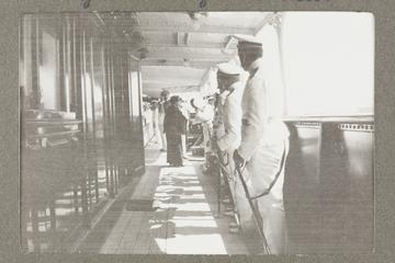 The Grand Duchess Marie Georgovna leaving The Almaz at Odessa