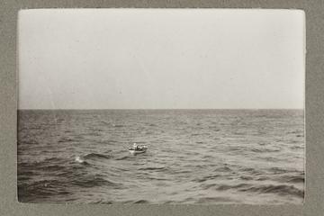 Man-overboard practice at sea