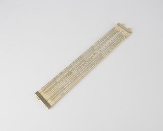Ivory slide rule with two slides