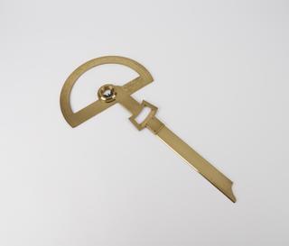 Semicircular single-arm protractor by J.M. Kleman and Son