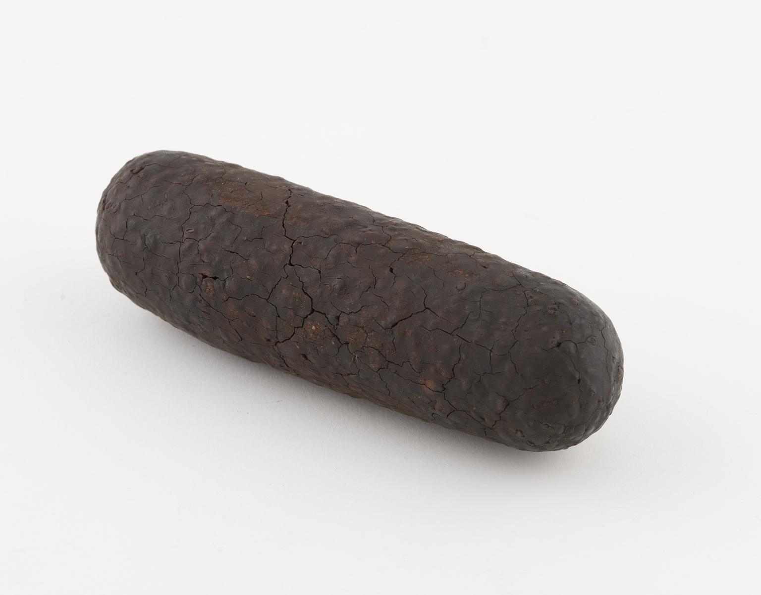 Baked mud lump cylindrical rounded ends | Science Museum Group Collection