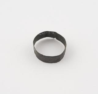 Silver finger ring, plain, possibly Peruvian