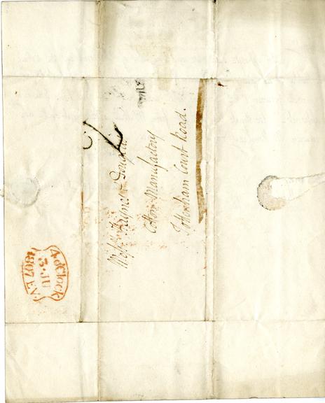 Letter from Messrs Blagrave and Walter to Messrs Haynes and Douglas and a copy of a letter Samuel Homfray to Messrs Blagrave and Walter
