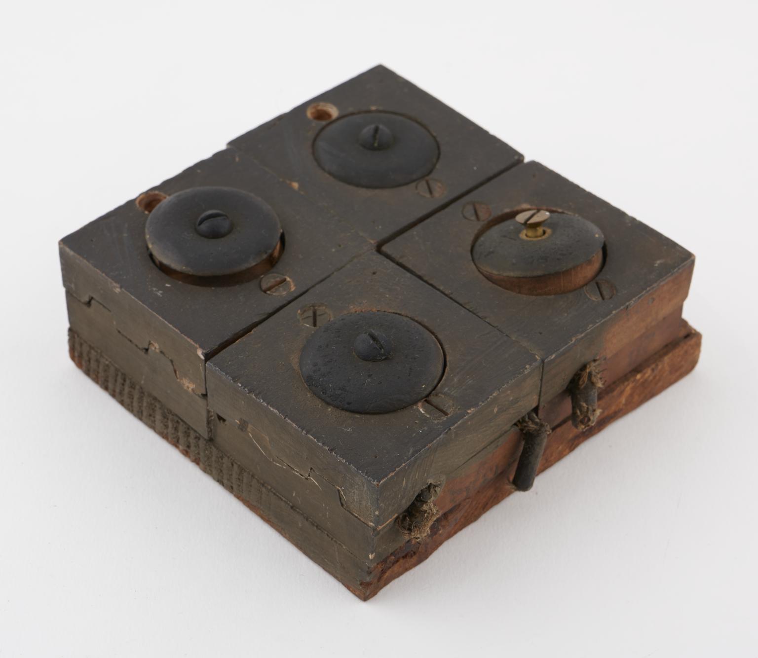4-way branch fuse, wood, 1888 | Science Museum Group Collection