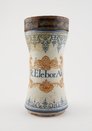 Tin-glazed earthenware albarello