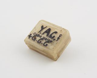 Samples of YAG, cubic zirconia, and GGG, used by Horace Dall