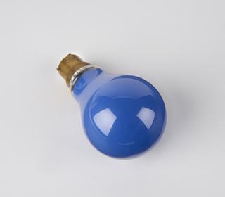 Blue electric lamp with a bayonette cap