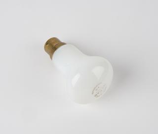 White electric lamp with bayonette cap