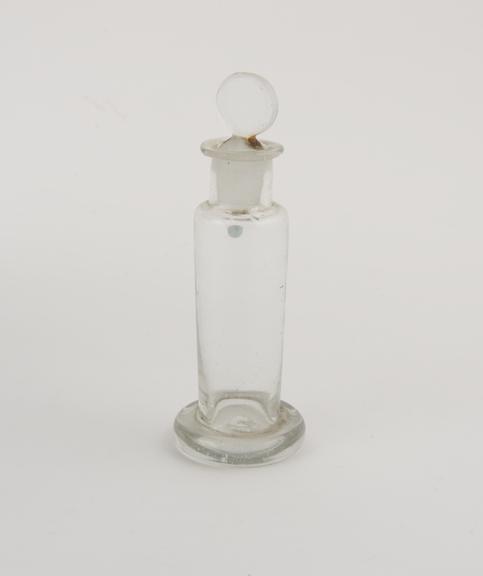 Specimen bottle, with ground glass stopper, 11cm x 2