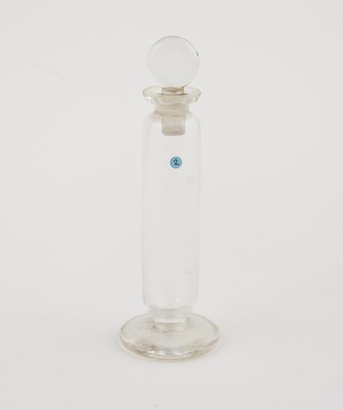 Specimen bottle, ground glass stopper, 12cm x 3cm, possibly 1900