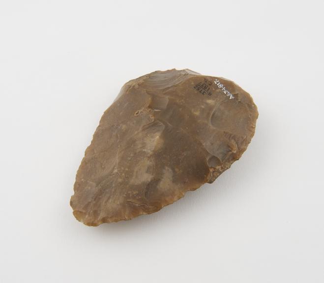 Flint axehead, acheulian, from France, ex schleicher collection