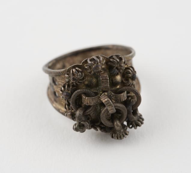 Metal finger ring, probably an amulet