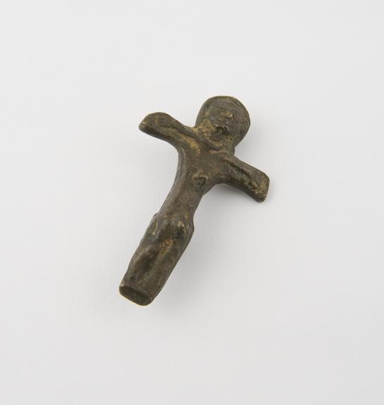 Solid bronze phallic figure in cruciform shape