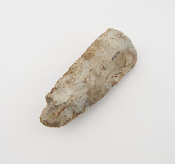 Flint axehead, chipped, from the Sussex Downs