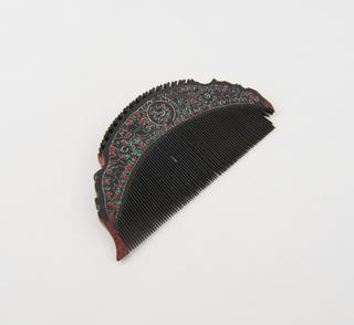 Black wooden comb
