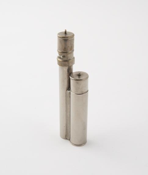 Pocket candle holder with matches, mid 19th century