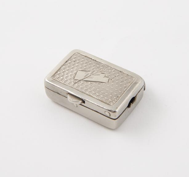 [One of] Two Tinder-holders (lengths 1 3/4 in) of silver; both