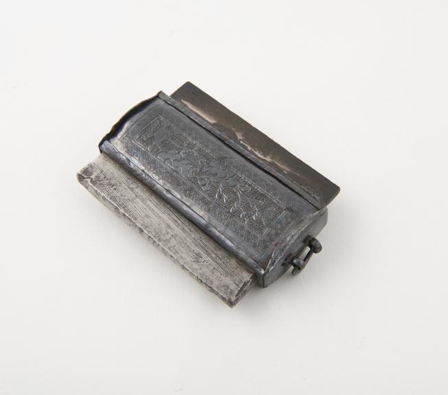Tinder-box (length 2 1/2 ins) of silver