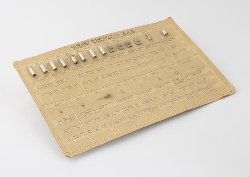 22 microwave semi-conductor devices displayed on vacuum wrapped