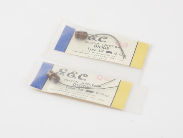 Two individually packed silicon junction diodes type SX640.  c