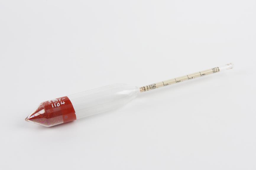 Glass specific gravity hydrometer marked Gallenkamp