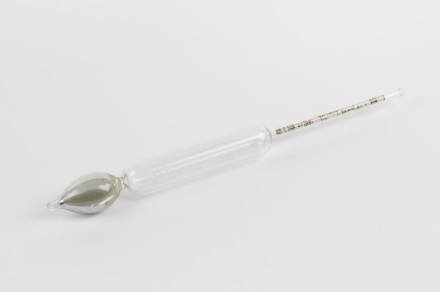 Glass 'Technico' hydrometer. 184mm long. Range 1.850 - 1.900