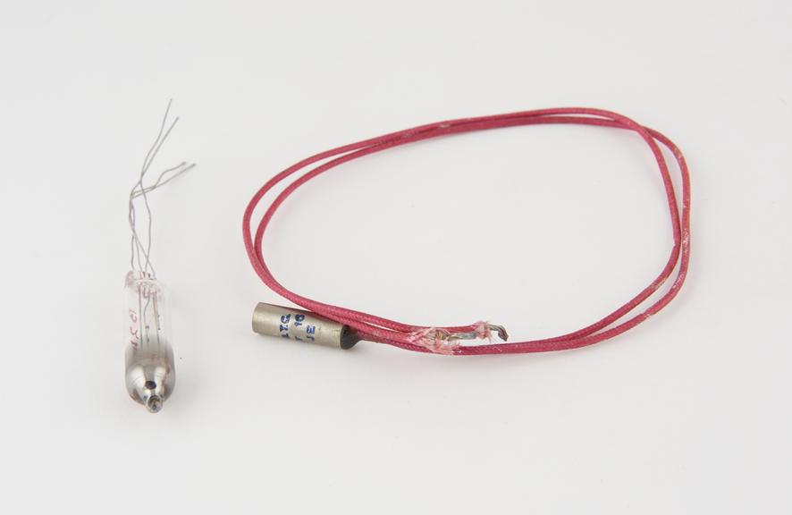 Two Brimar thermistors: GT16 (c.1959); B24 Heater controlled (c