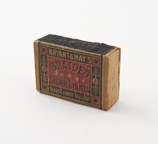One of several boxes of Bryant & May's "Braided Cigar Lights"