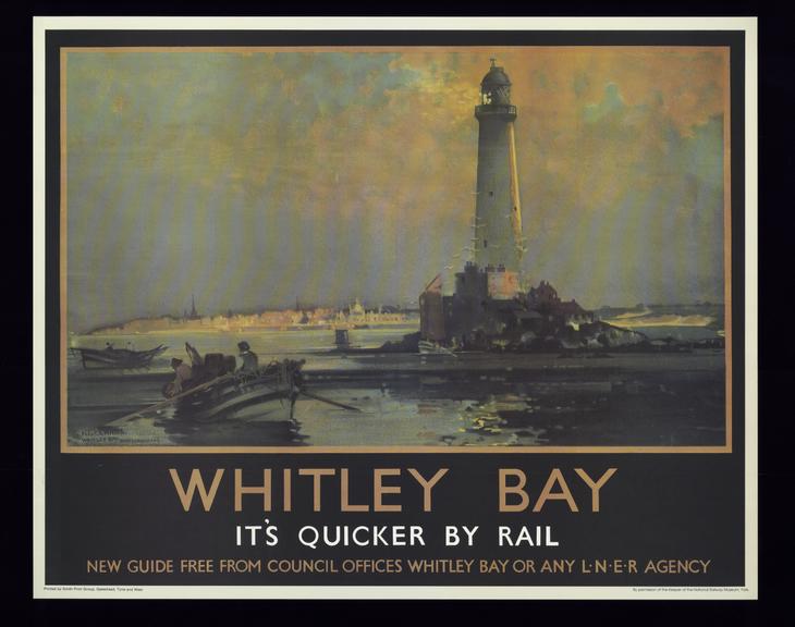 LNER reproduction poster. Whitley Bay by Frank Mason