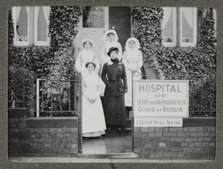 The Grand Duchess and her staff of nurses at her smaller hospital