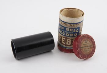 Edison Bell Gold Moulded Record phonograph Cylinder, 'Departure of the Troopship'