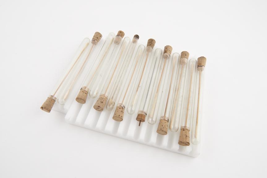 Swabs in test tubes, English(?), 1901-1930