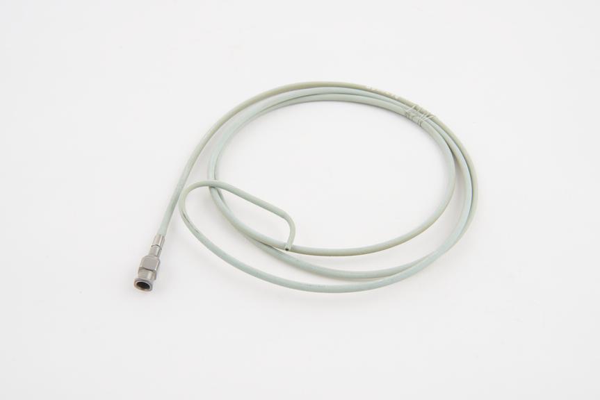 Cardiac catheter, for coronary arteries, plastic(?), metal base