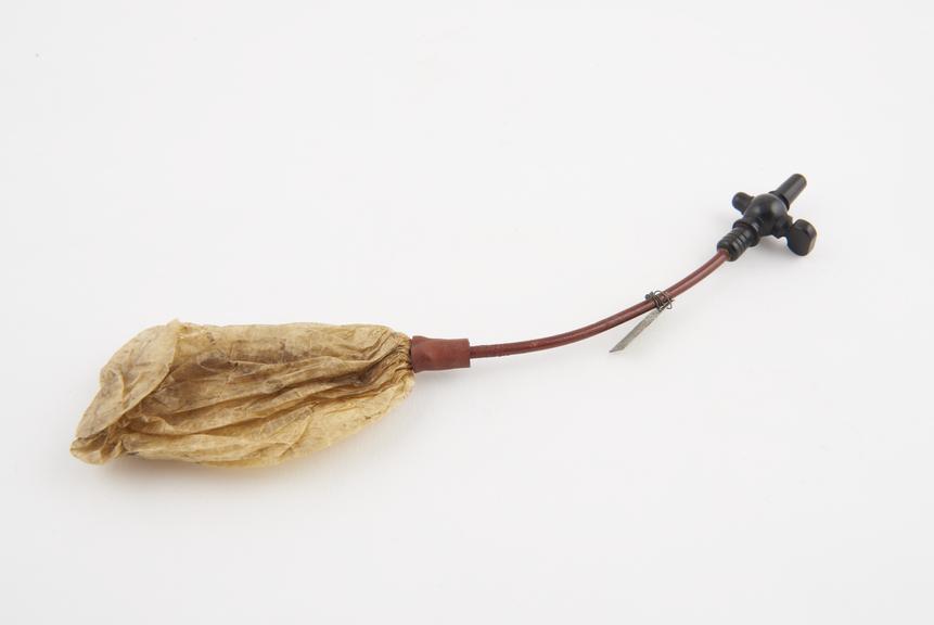 Dilator(?), vulcanite, rubber and waxed paper, circa 1870